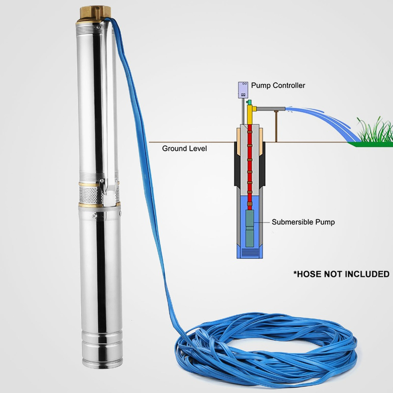 DC 24 v 36 v 48 v 72 v 5500 w 7500 w 1hp Bomba de água submersa com alimentação solar 2 para irrigação para uso doméstico Bombas de poço para venda